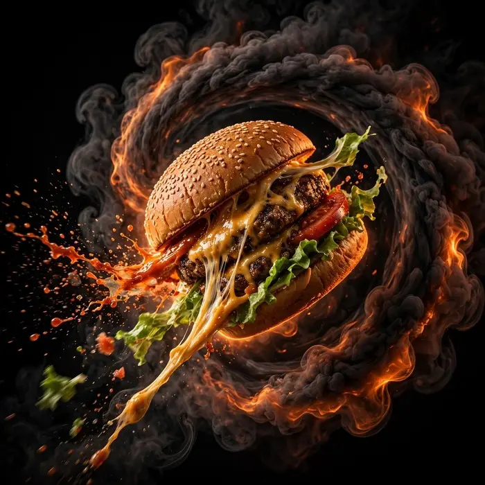 تصميم منشور سوشيال ميديا لبرجر