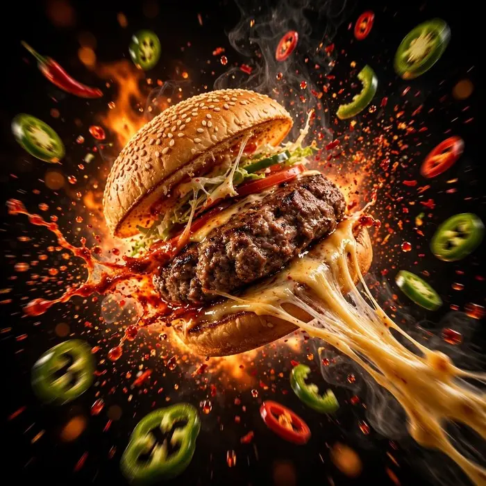 تصميم منشور سوشيال ميديا لبرجر