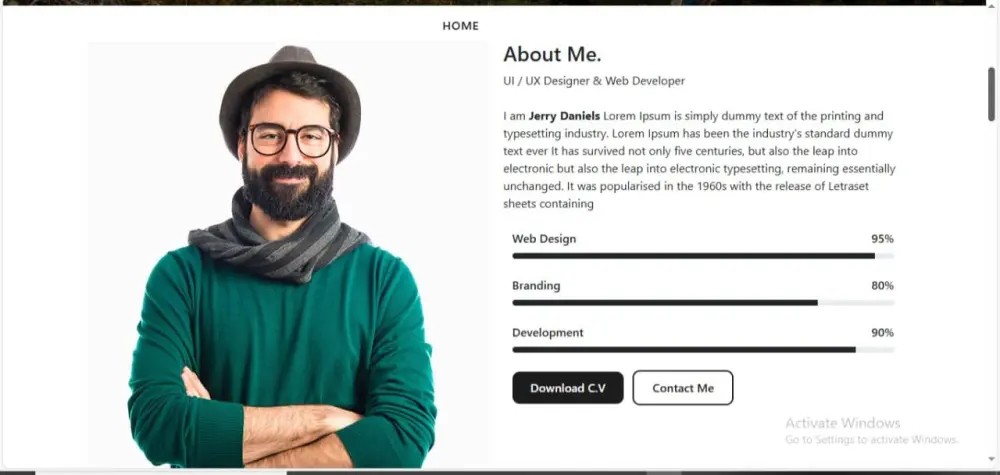 تصميم وتنفيذ موقع Portfolio شخصي احترافي