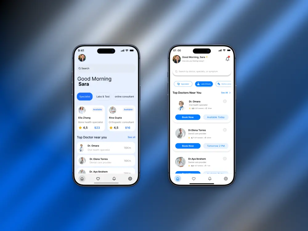صميم واجهات مستخدم لتطبيقات الموبايل ومواقع الويب باحترافية