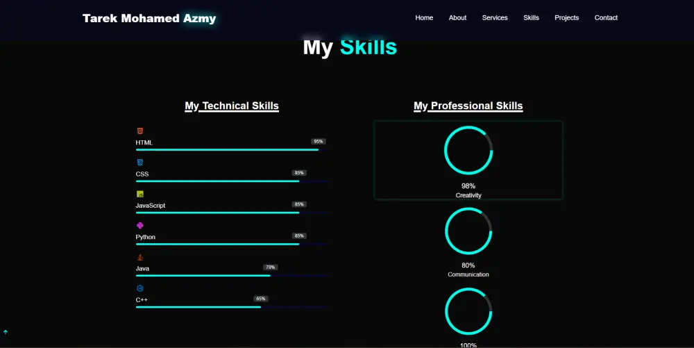 عمل بورتفوليو احترافي باستخدام HTML , CSS , Bootstrap and JavaScript
