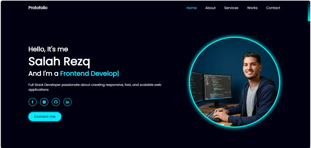 أقدم عمل protofolio كامل متجاوب مع جميع الأجهزة ويحتوي علي المشاريع السابقة