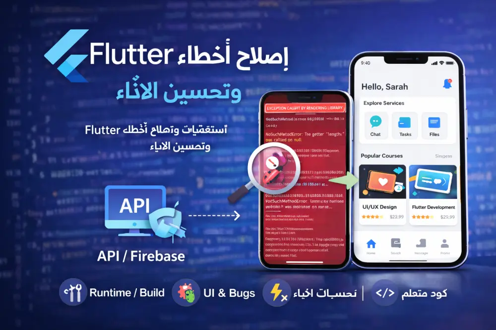 ربط تطبيق Flutter بـ API أو Firebase بطريقة احترافية
