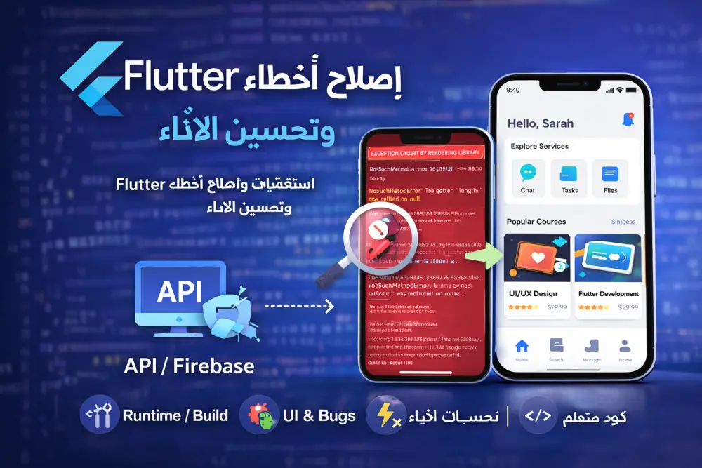 إصلاح حتى 3 أخطاء في تطبيق Flutter وتحسين الأداء