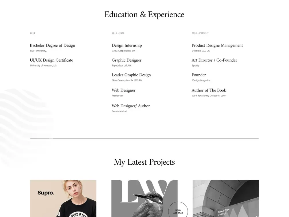 تصميم موقع بورتوفليو احترافي