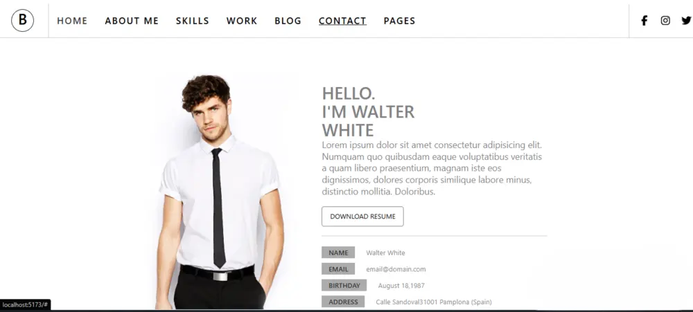 تصميم صفحة بروفايل شخصية احترافية وجذابة(protfilo)