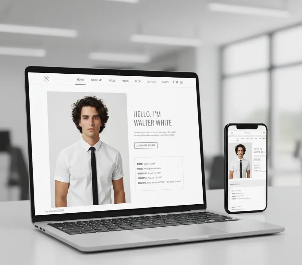 تصميم صفحة بروفايل شخصية احترافية وجذابة(protfilo)