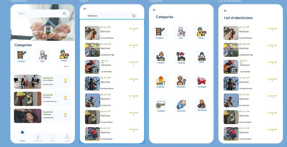 تصميم واجهات تطبيقات موبايل ومواقع ويب احترافية ومتوافقة مع تجربة المستخدم
