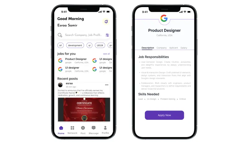 تصميم شاشة UI احترافية لتطبيق موبايل باستخدام Figma