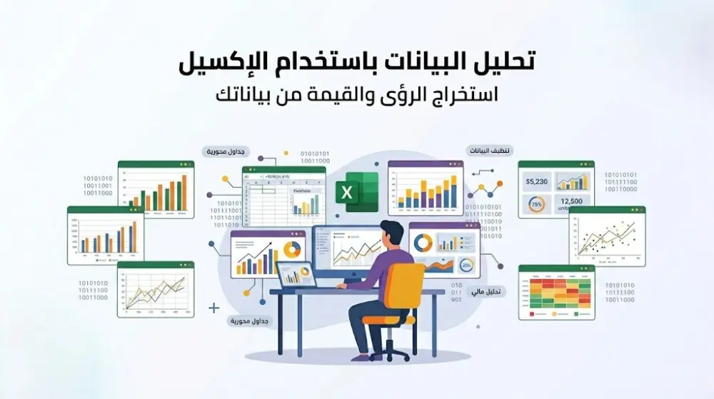 خدمة تحليل البيانات وإنشاء لوحات التحكم باستخدام Excel