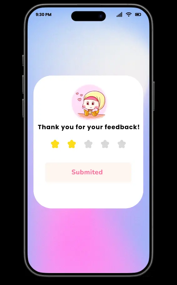 تصميم واجهة تقييم  (Rating & Feedback Interface)