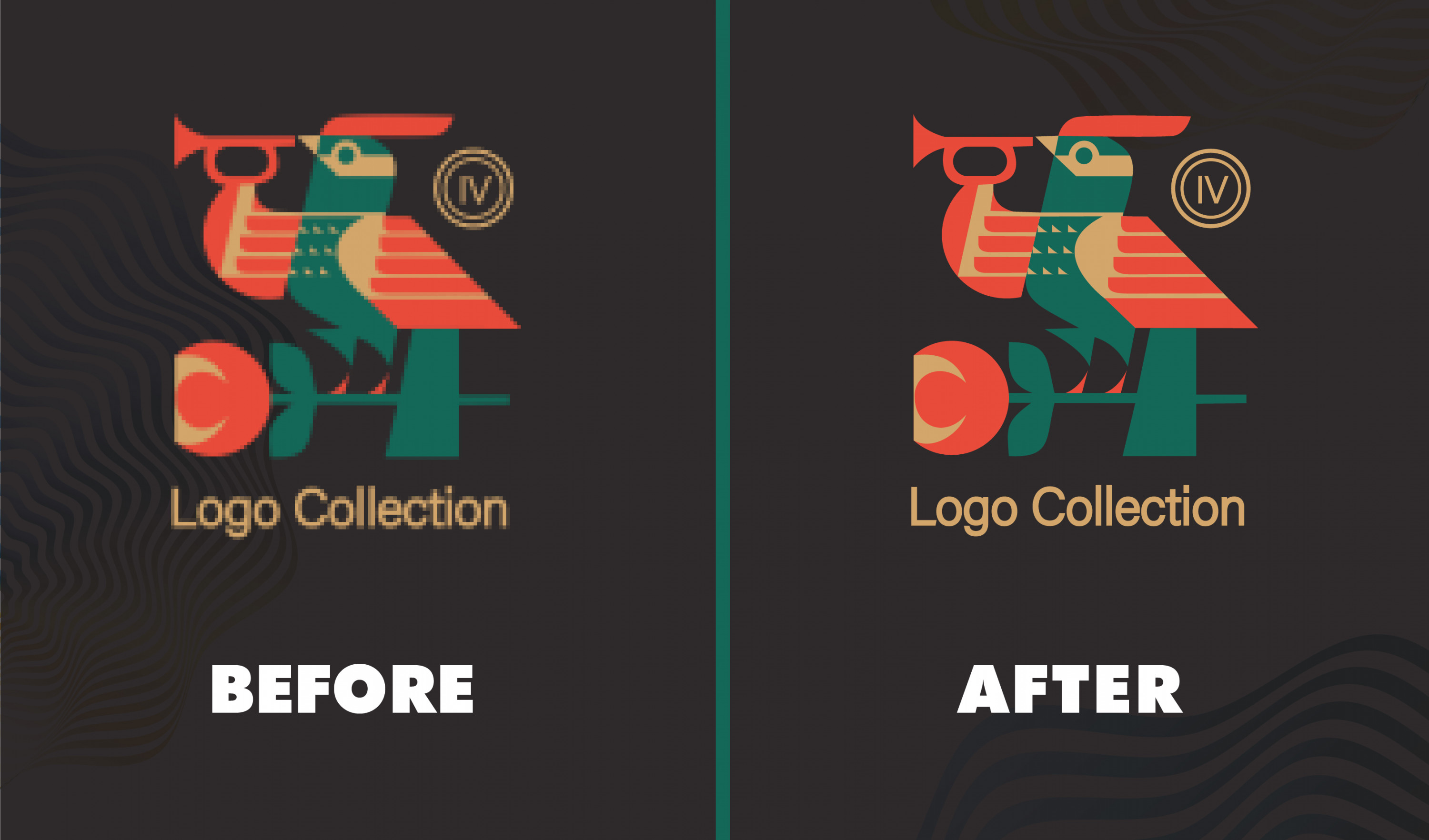 إعادة رسم الشعارات سيئة الجودة وزيادة وضوحها ودقتها