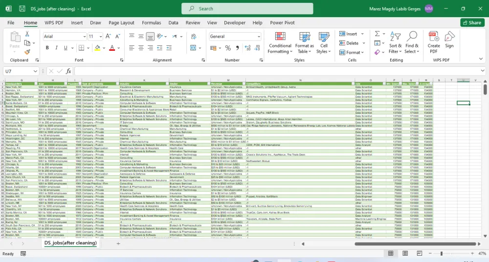 تنظيف وتنسيق ملف Excel أوCSV حتى 500 صف ليكون جاهزًا للتحليل