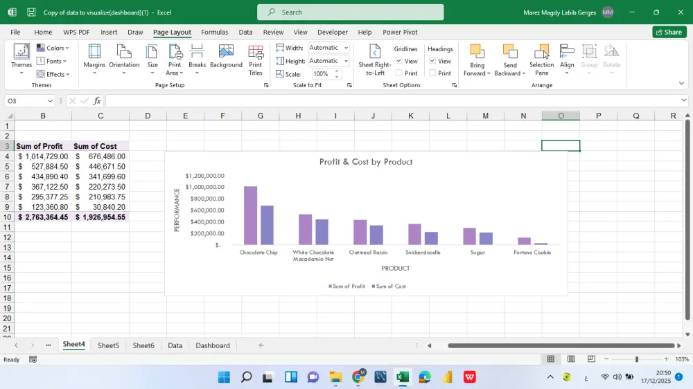 إنشاء رسوم بيانية تفاعلية في Excel (حتى 3 رسوم)