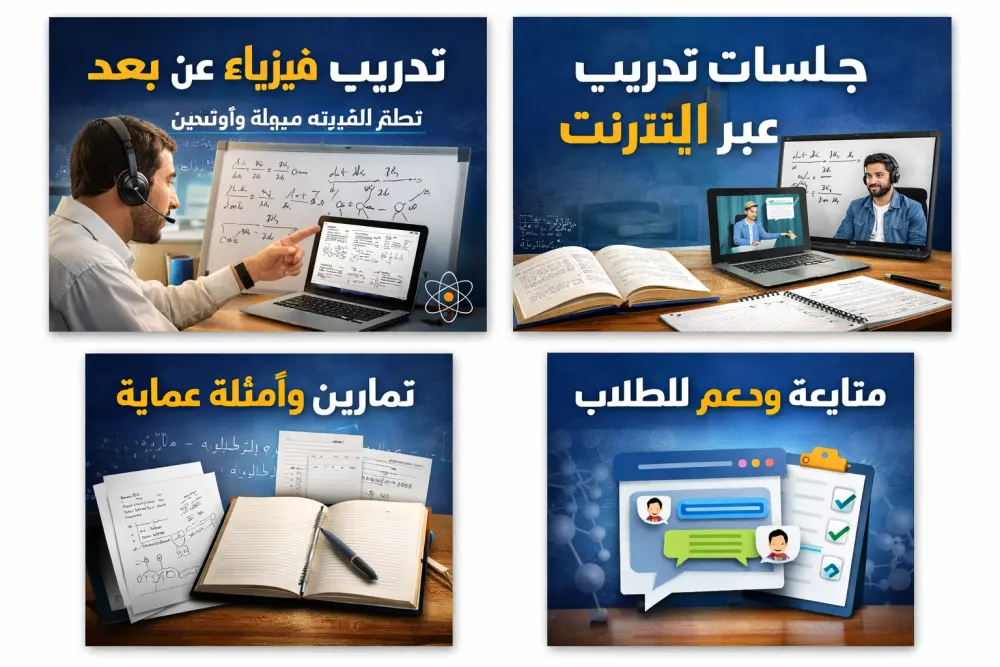 تدريب فيزياء عن بعد