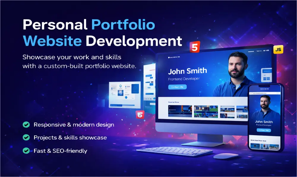 تصميم وبناء موقع Portfolio احترافي