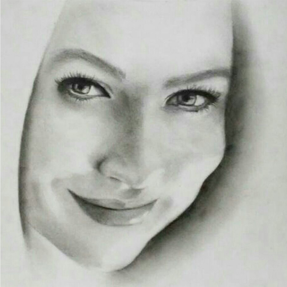 رسم لوحة شخصية "بورتريه" بتقنية الرصاص