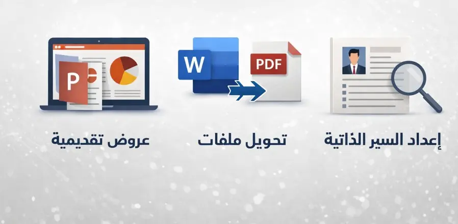 تحرير عروض تقديمية و CV تحويل ما بين انواع الملفات المختلفة مقابل 5$