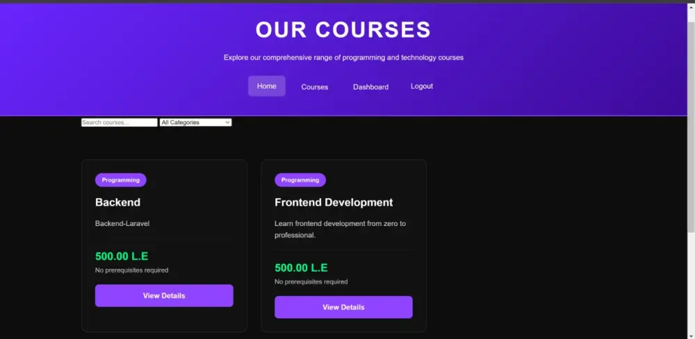 إنشاء منصة تعليمية لبيع الكورسات  باستخدام Laravel