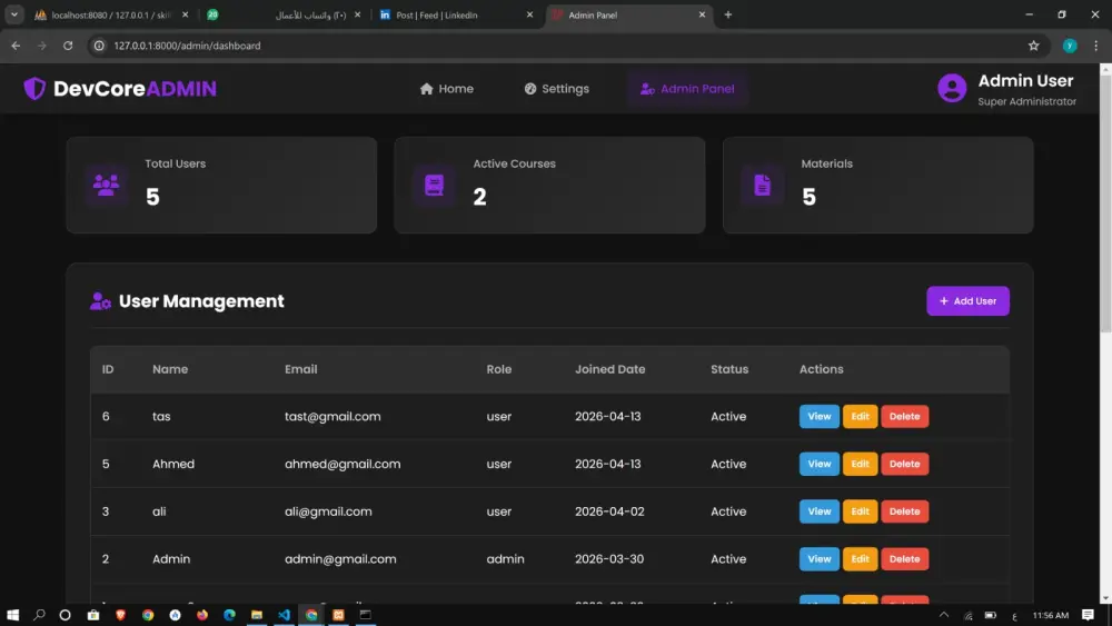 برمجة موقع ويب احترافي مخصص باستخدام Laravel