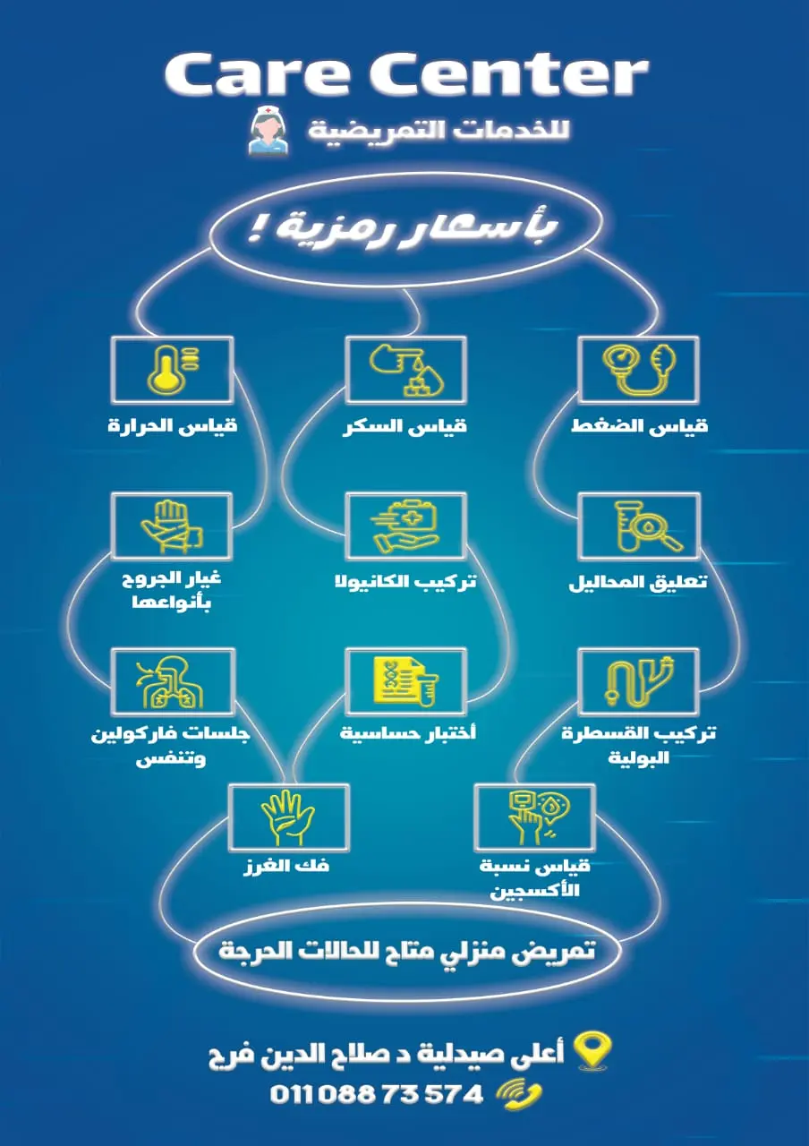 تصميم بوستر إعلاني للخدمات التمريضية بشكل احترافي