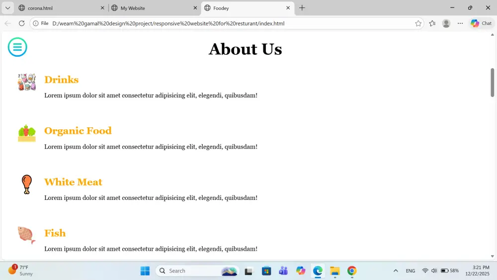 إنشاء صفحة هبوط Landing Page