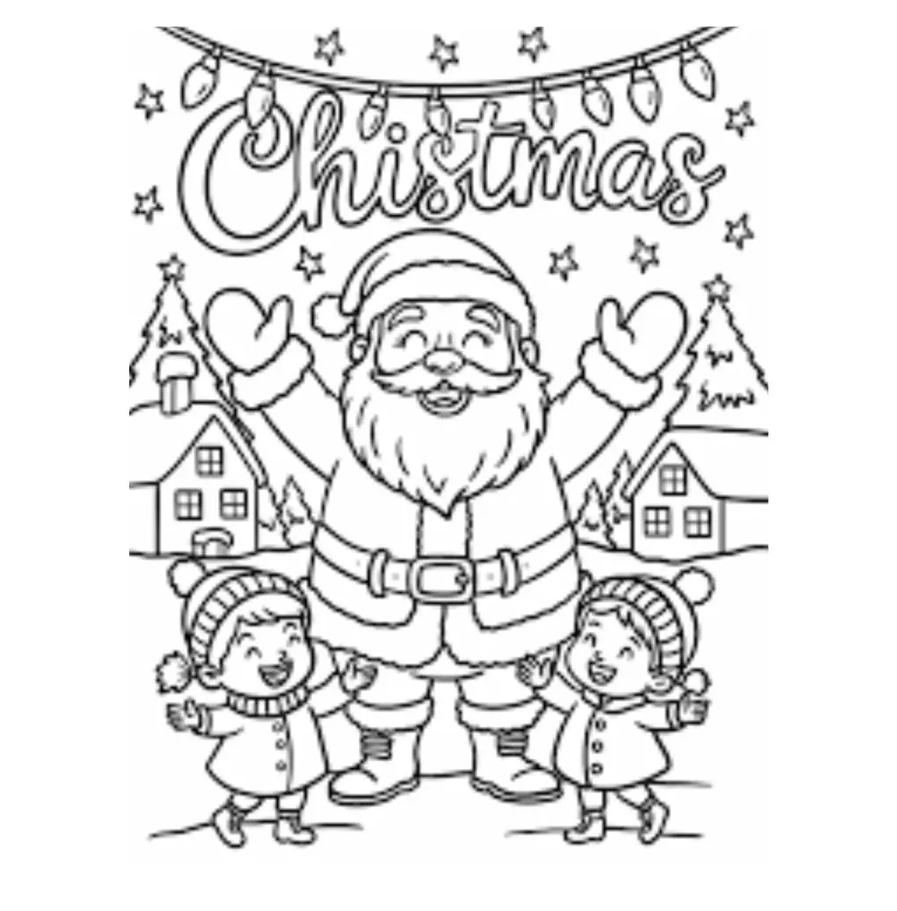 كتاب تلوين عيد الميلاد للأطفال من عمر 8 إلى 12 سنة