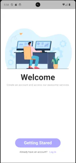 إنشاء شاشة تسجيل دخول وتسجيل حساب باستخدام Flutter