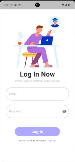 إنشاء شاشة تسجيل دخول وتسجيل حساب باستخدام Flutter