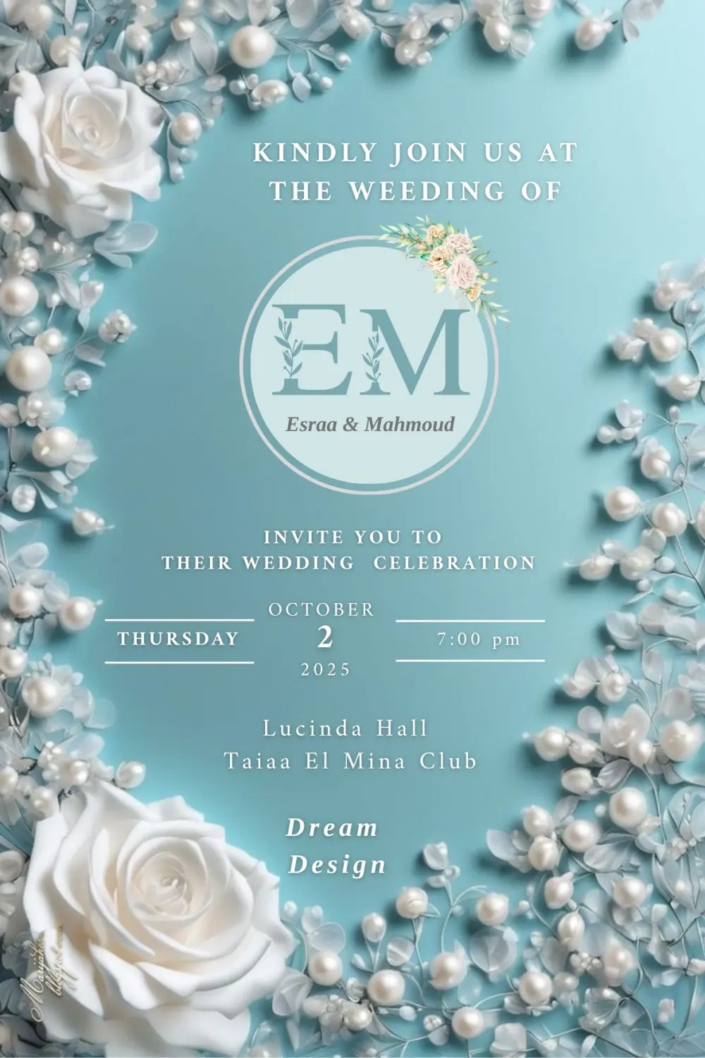 تصميم دعوات زفاف بشكل أنيق💍