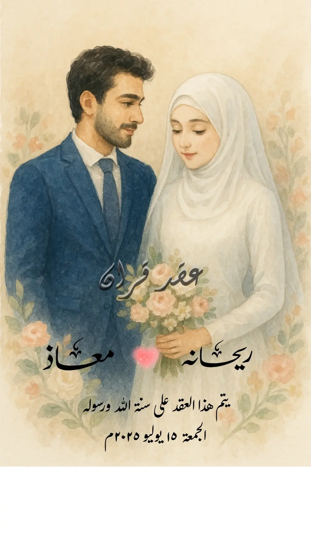 تصميم دعوات زفاف بشكل أنيق💍