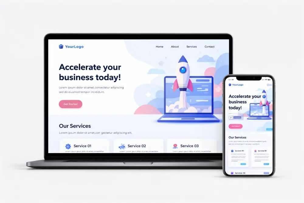 سأقوم بتصميم وبرمجة صفحة هبوط احترافية ومتجاوبة باستخدام HTML وCSS