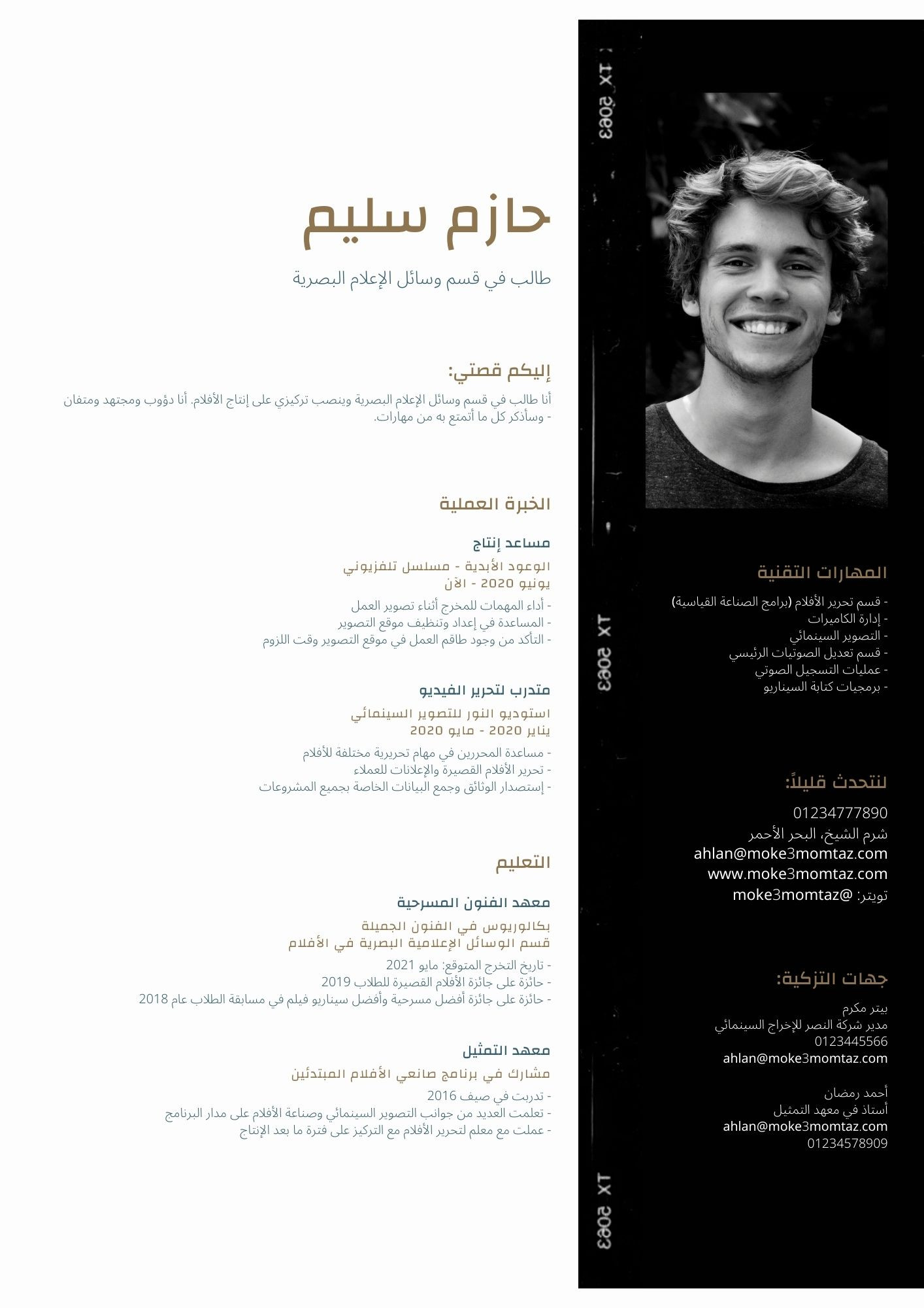 سيرة ذاتية بأستخدام professional canva templates