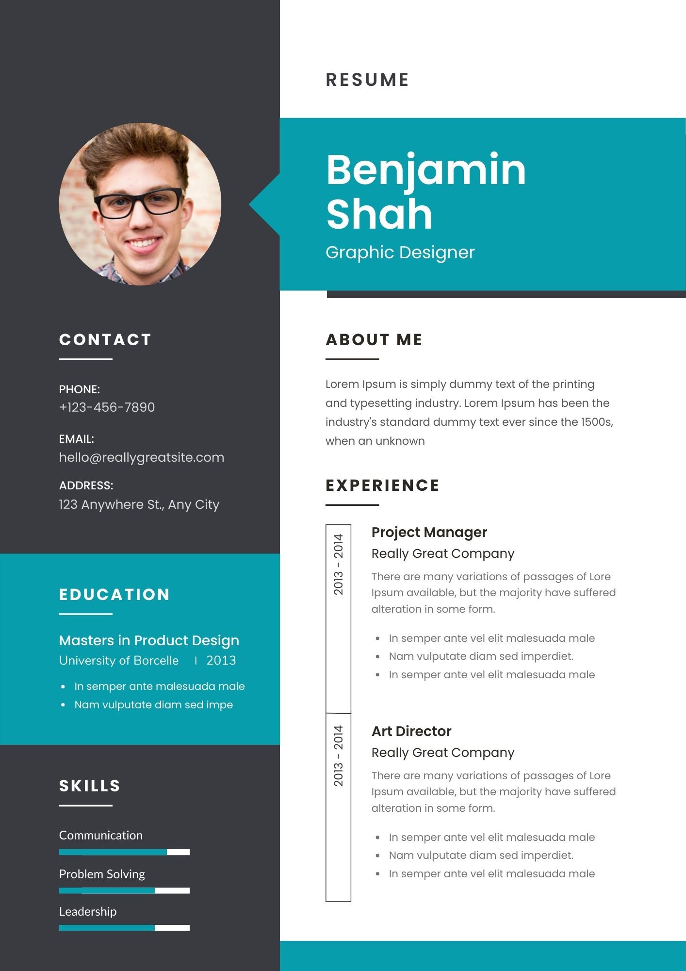 سيرة ذاتية بأستخدام professional canva templates