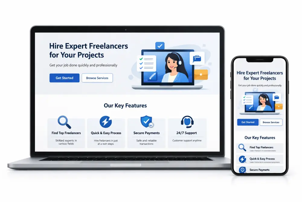 تصميم Landing Page احترافية متجاوبة لزيادة المبيعات أو جمع العملاء