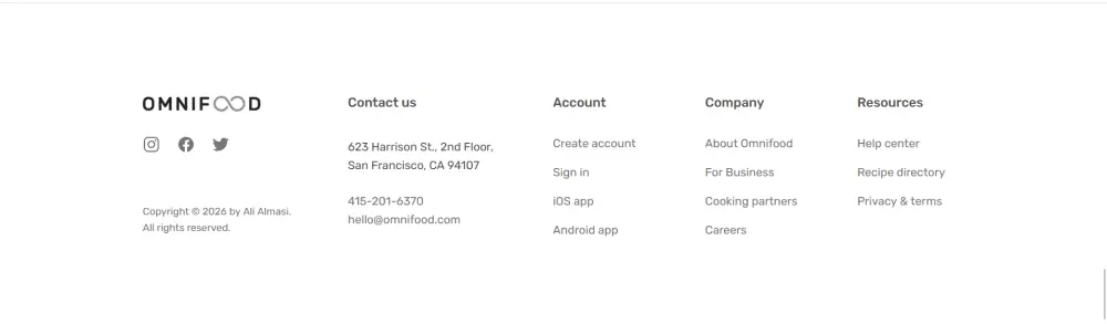 موقع خاص بمطعم لعرض المأكولات واستقبال الطلبات