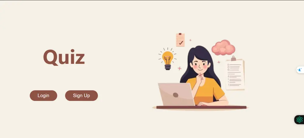 تصميم موقع Quiz Website