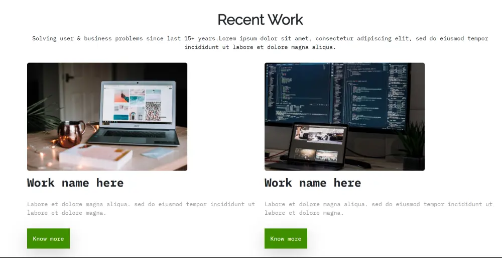 تصميم موقع Portfolio شخصي متجاوب بالكامل باستخدام HTML و CSS