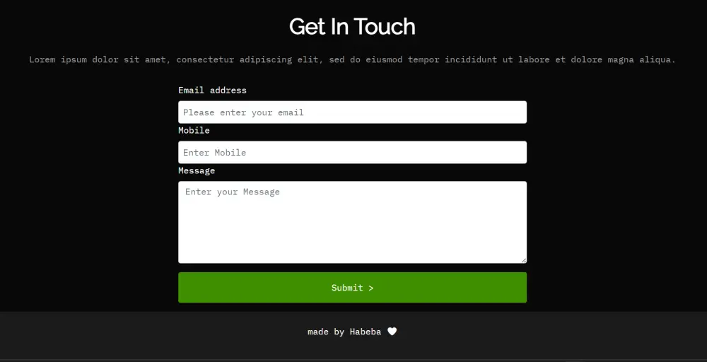 تصميم موقع Portfolio شخصي متجاوب بالكامل باستخدام HTML و CSS