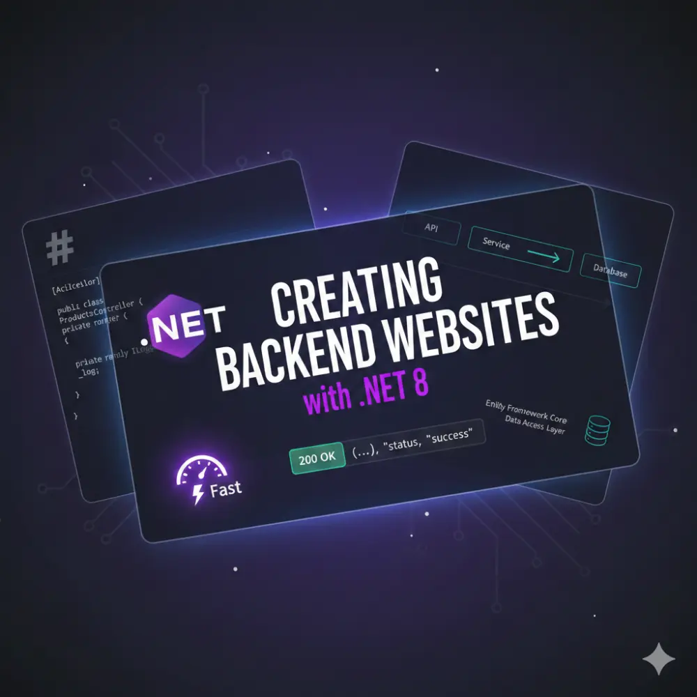 تطوير وإنشاء Back-End متكامل باستخدام ASP.NET Core مع REST API جاهزة للتكامل مع أي Front-End