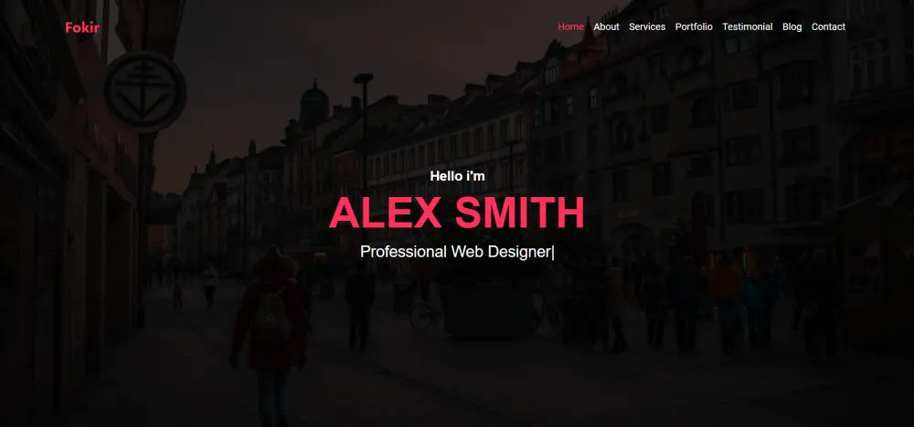 مصمم واجهة امامية بواسطة HTML ,CSS , Bootstrap