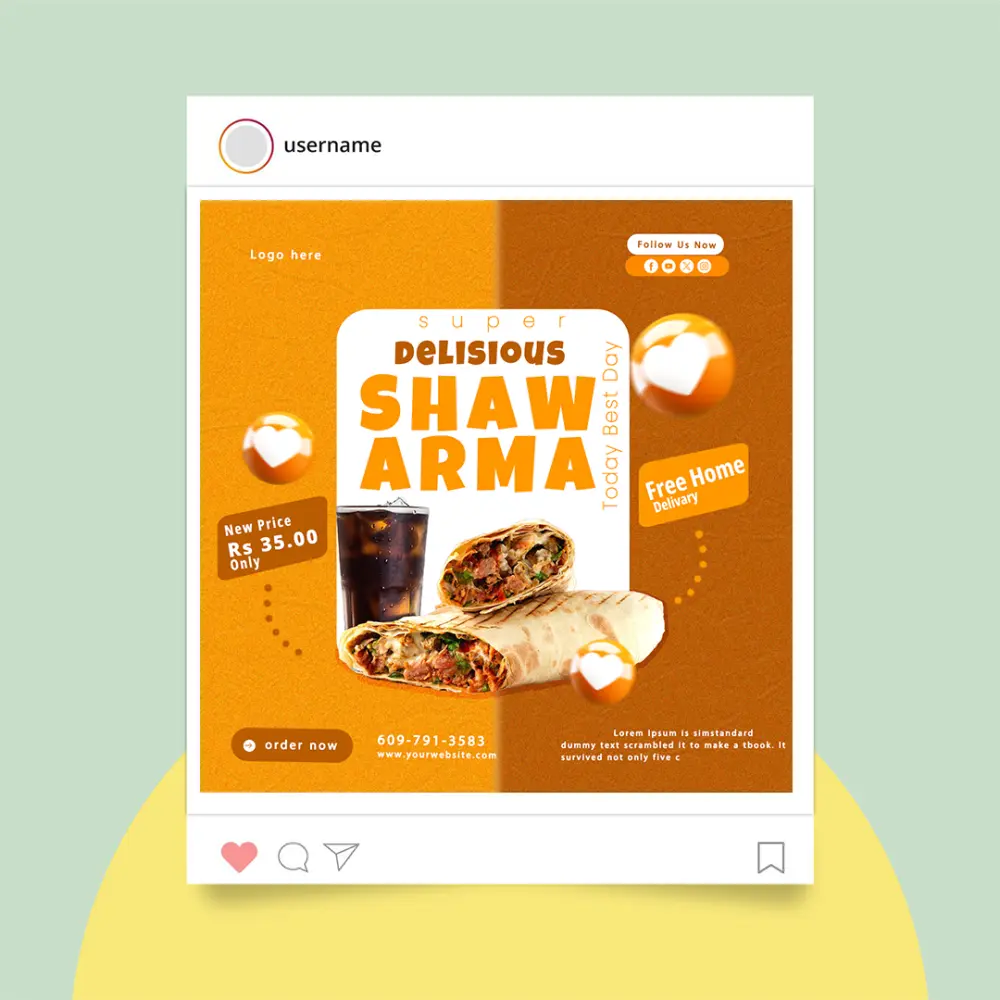 تصميم بوست واحد سوشيال ميديا احترافي متوافق مع هوية العلامة التجارية وتساعد على زيادة التفاعل