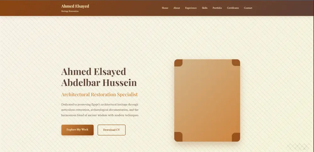 تصميم وتطوير موقع شخصي (Portfolio) احترافي ومتجاوب لعرض أعمالك بتميز