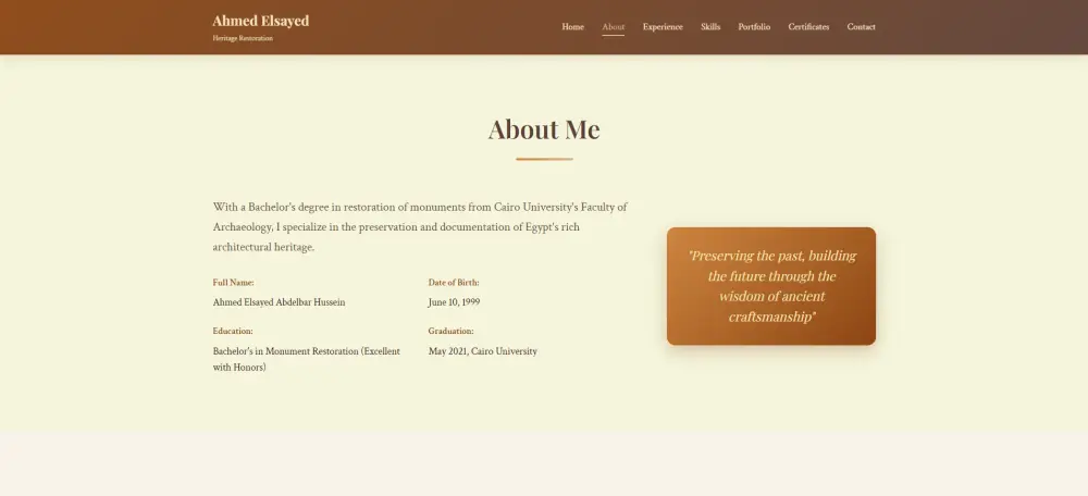 تصميم وتطوير موقع شخصي (Portfolio) احترافي ومتجاوب لعرض أعمالك بتميز