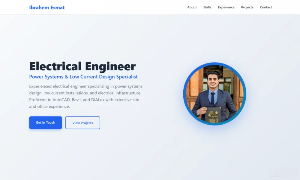 تصميم وتطوير موقع شخصي (Portfolio) احترافي ومتجاوب لعرض أعمالك بتميز