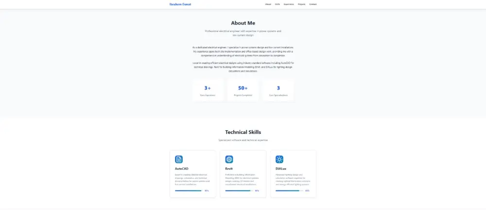 تصميم وتطوير موقع شخصي (Portfolio) احترافي ومتجاوب لعرض أعمالك بتميز