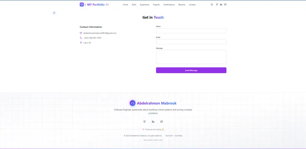 تصميم وتطوير موقع شخصي (Portfolio) احترافي ومتجاوب لعرض أعمالك بتميز
