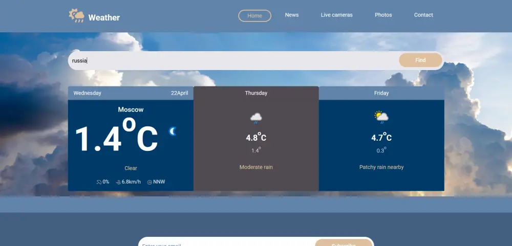 تصميم وبرمجة Weather App متكامل بربط API مباشر