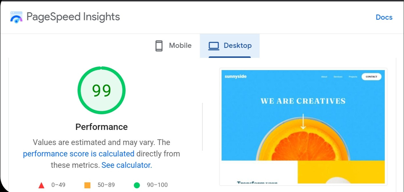 تطوير موقع يصل الى 95+ في اختبارات الآداء وسرعة التحميل