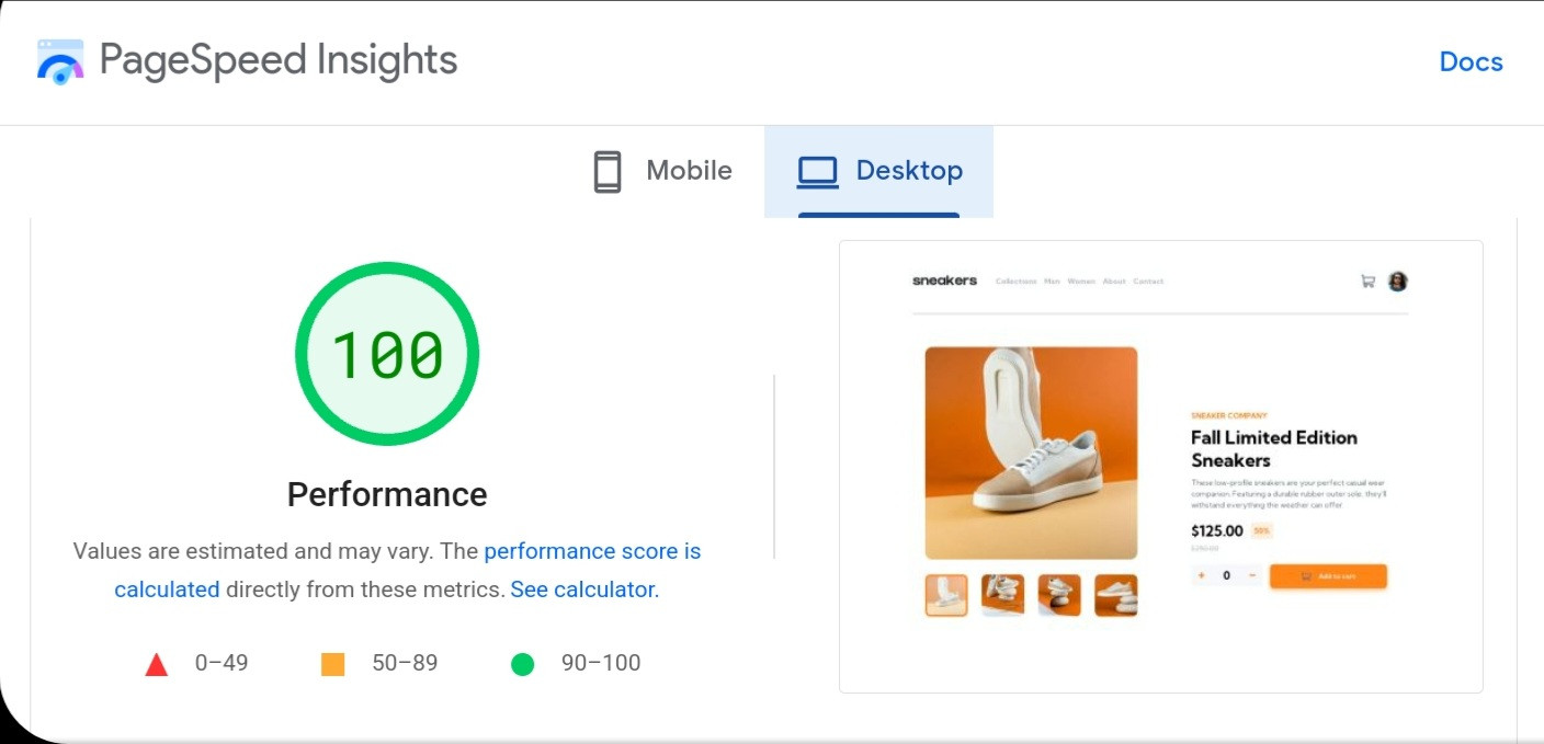 تطوير موقع يصل الى 95+ في اختبارات الآداء وسرعة التحميل